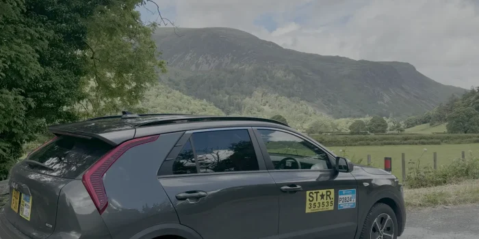 starcars1 A Star Cars Private Hire Taxi vehicle with the Shropshire Hills as a backdrop